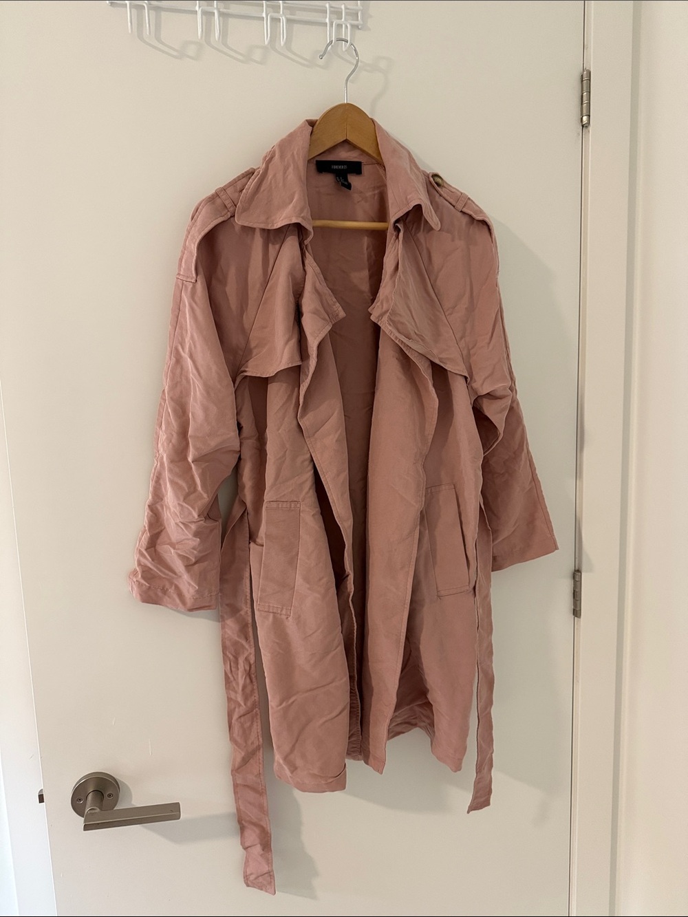 Forever 21 Dusty Pink Trench Coat